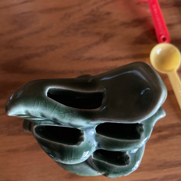 Measuring Spoon Holder Flower Pot Wall Pocket Ceramic Vintage - Picture 6 of 7